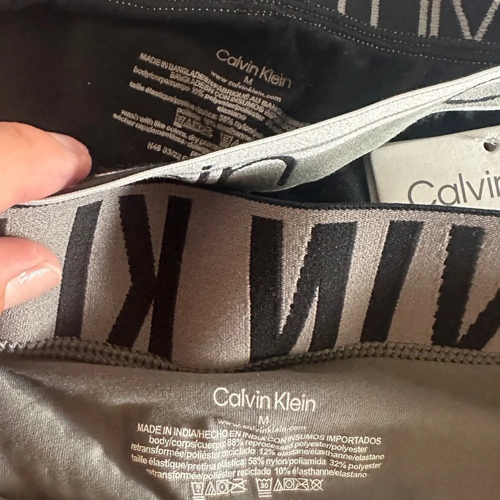 NWOT Calvin Klein Black and Gray Boxer Briefs -2 pairs